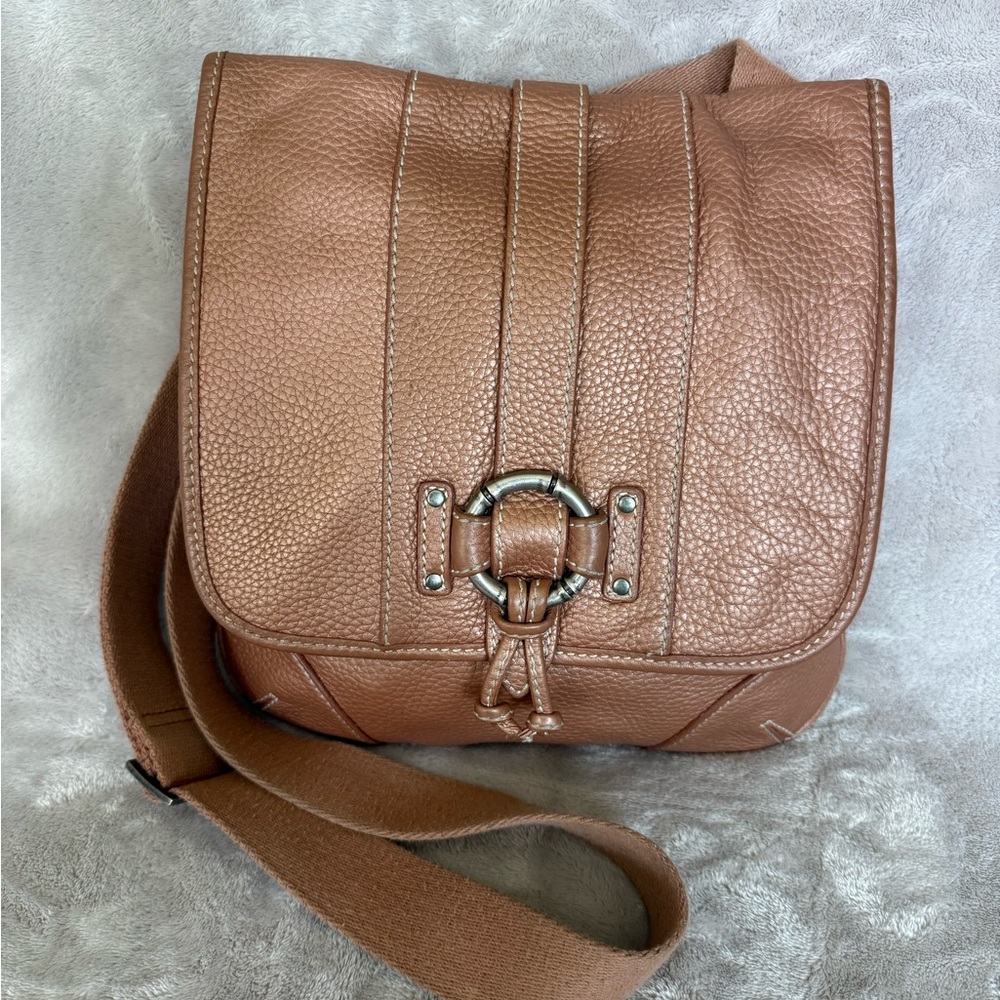Tommy Bahama Brown Leather Crossbody Bag